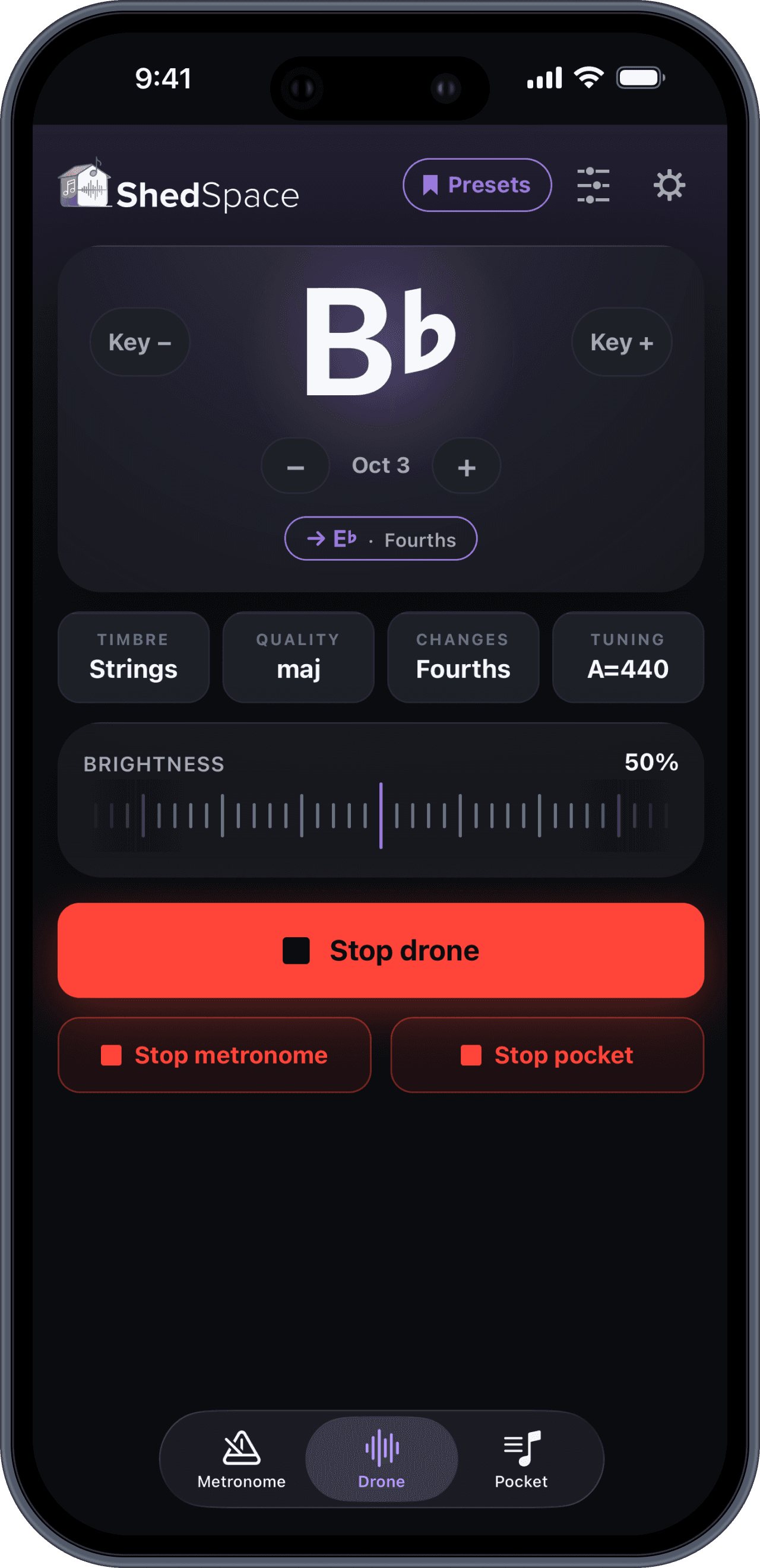ShedSpace drone on iPhone
